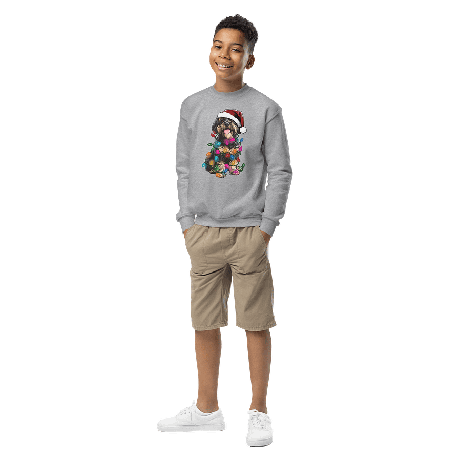 Funny Christmas Havanese(Black & Tan) Youth Sweatshirt product image (5)