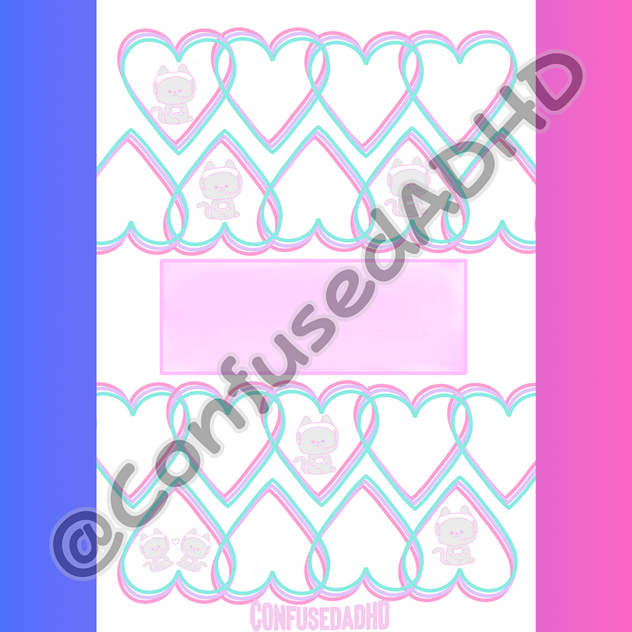 Heart CADHD Digital Planner Covers product image (8)