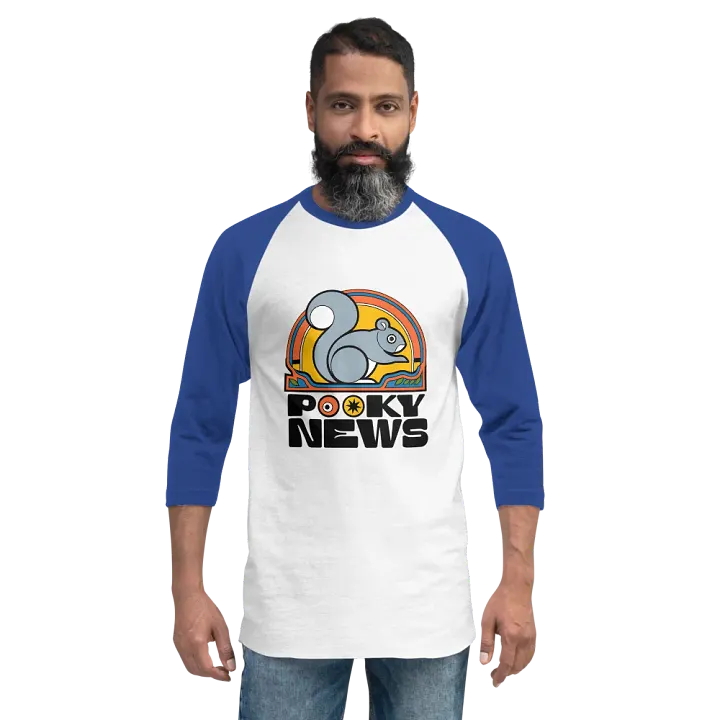Rocky News Stylized Squirrel Raglan Tee product image (2)