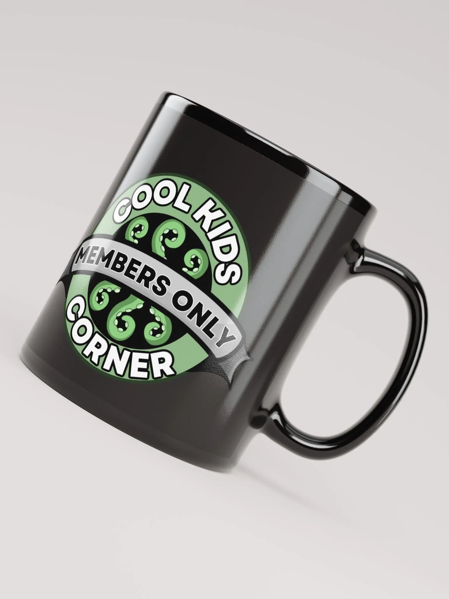 Cool Kids Corner Black Glossy Mug product image (3)