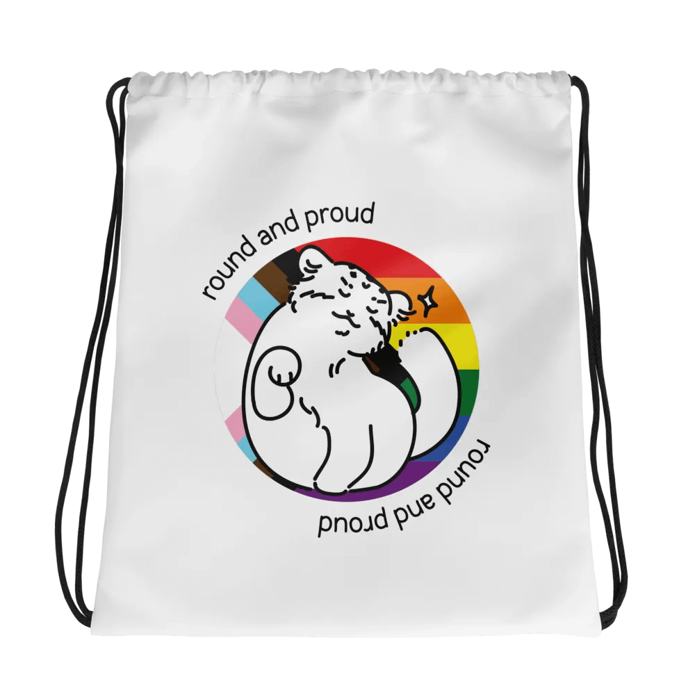 Round and Proud Manul Pride Version - Drawstring Bag product image (1)