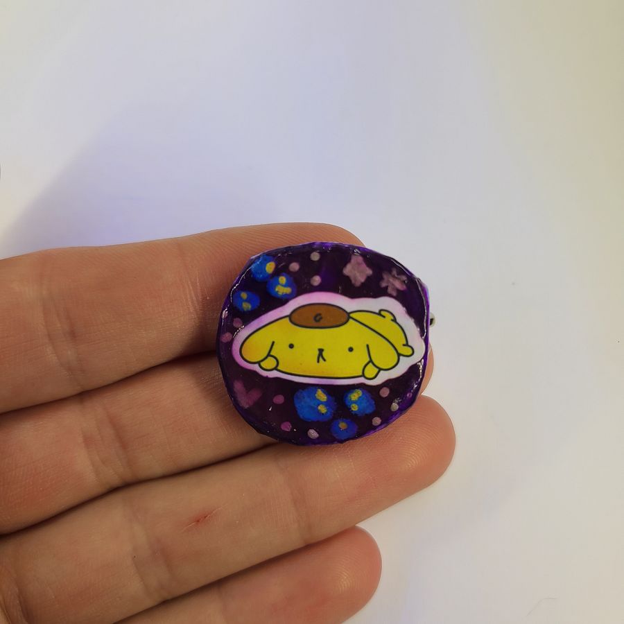 Pompompurin bottle cap pin product image (5)