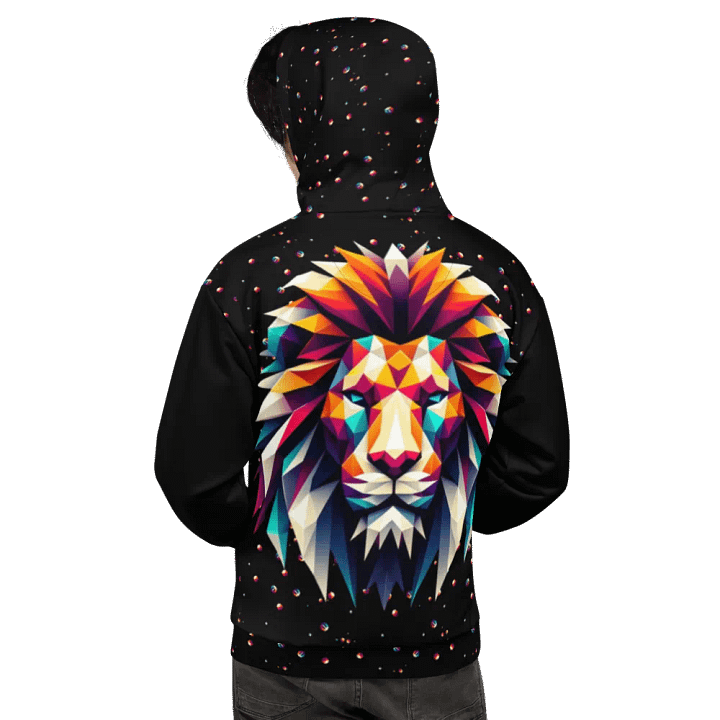 Regal Leo Zodiac Geometric Lion Hoodie product image (1)