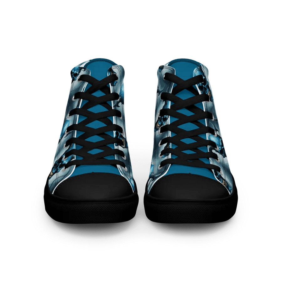 Blue Skull Grid Men's High Tops product image (8)