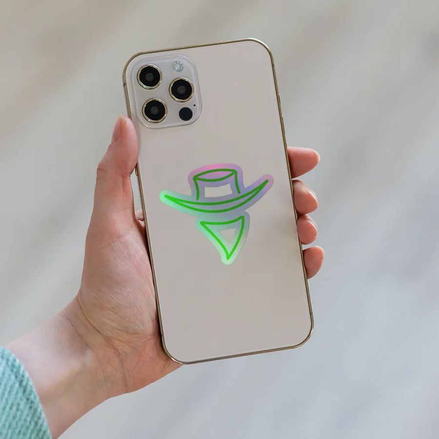 holographic logo sticker product image (8)