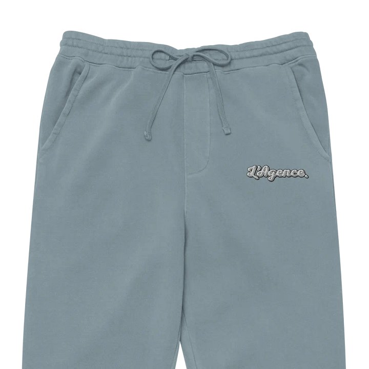 L'AGENCE EMBROIDERED SWEATPANTS SLATE BLUE product image (1)