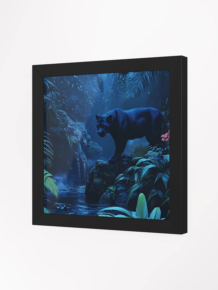 Nighttime Panther Jungle Framed Poster product image (12)