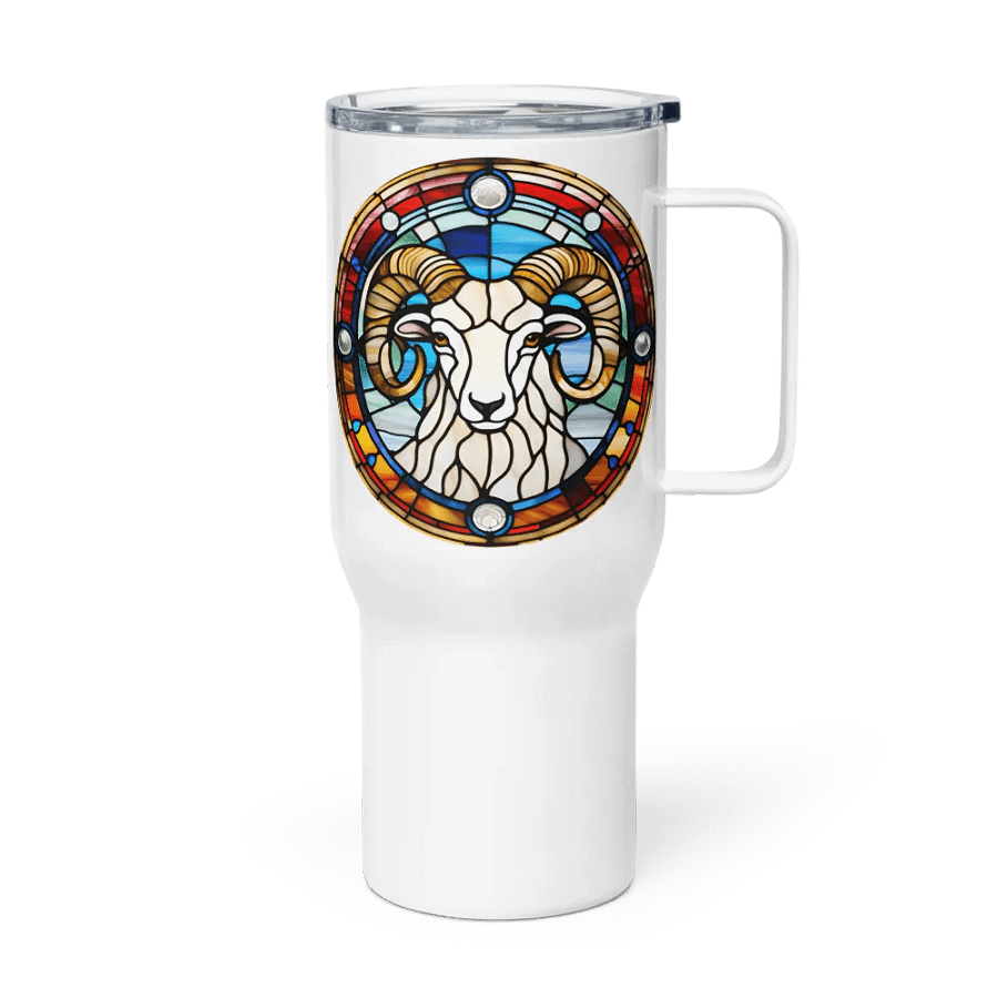 Spiritual Aries - Unique Travel Mug Design - Circle Energy product image (3)