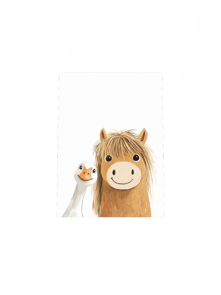Horse and Goose Farm Nursery Print product image (32)