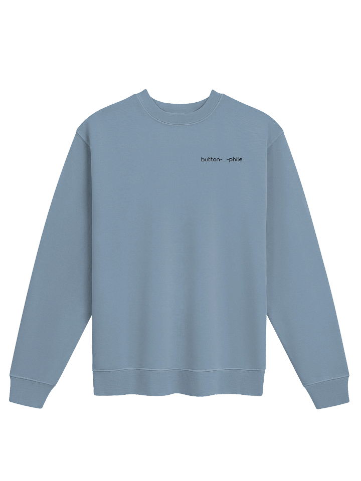 Sweatshirt Black Text Button-o-phile product image (3)