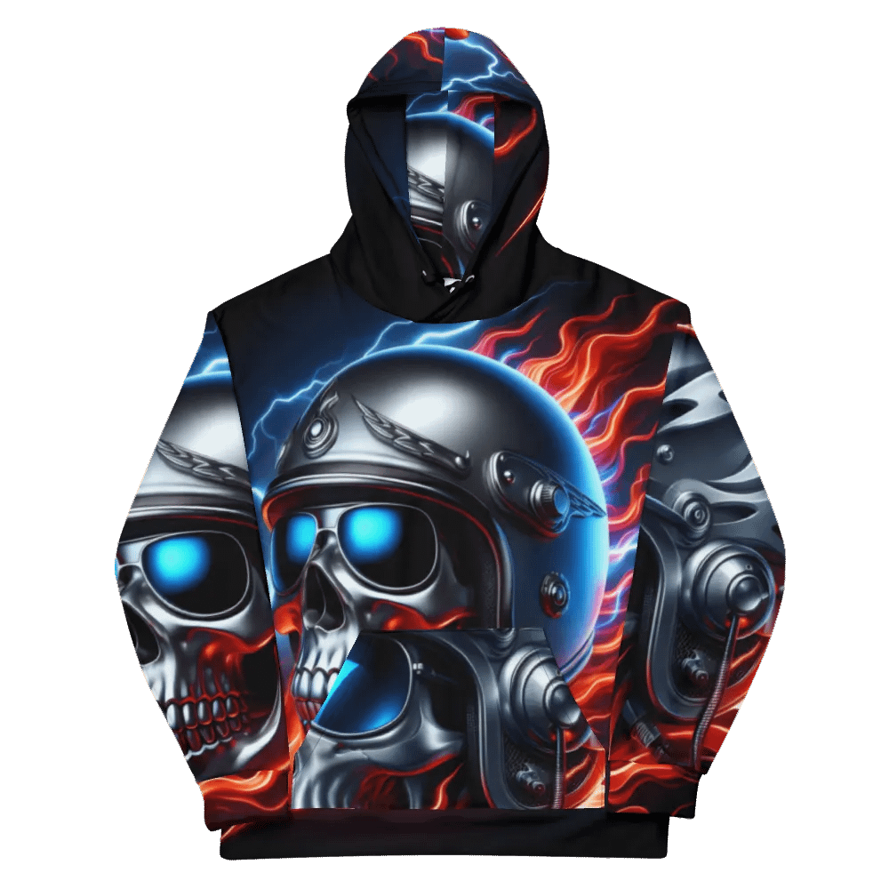 Winged Skull Intensity - Unisex Skull Hoodie #49 product image (11)