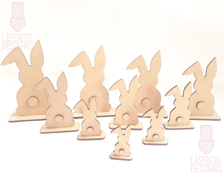 Easter Bunny With Stand (Ten sizes) - Laser Cut Files product image (9)