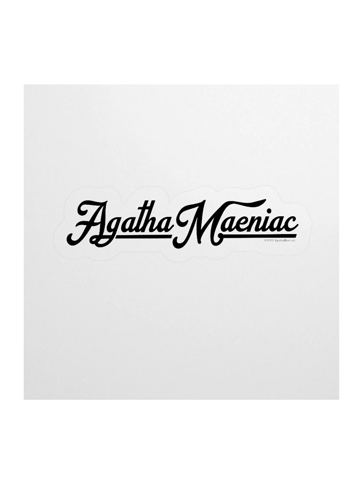 "Agatha Maeniac" Cut Out Sticker 4 Sizes Available product image (1)