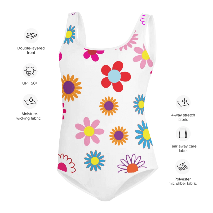 Colorful Flowers - Youth Swimsuit product image (6)