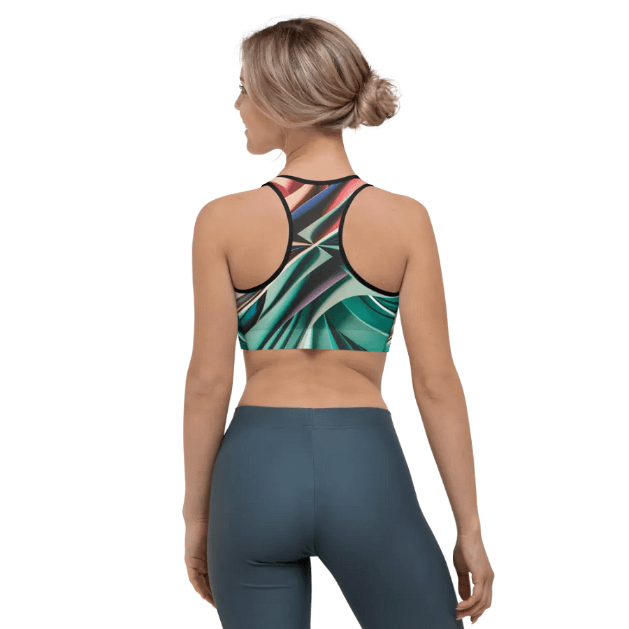 TDS Music Sports Bra with Abstract Geometric Design product image (8)