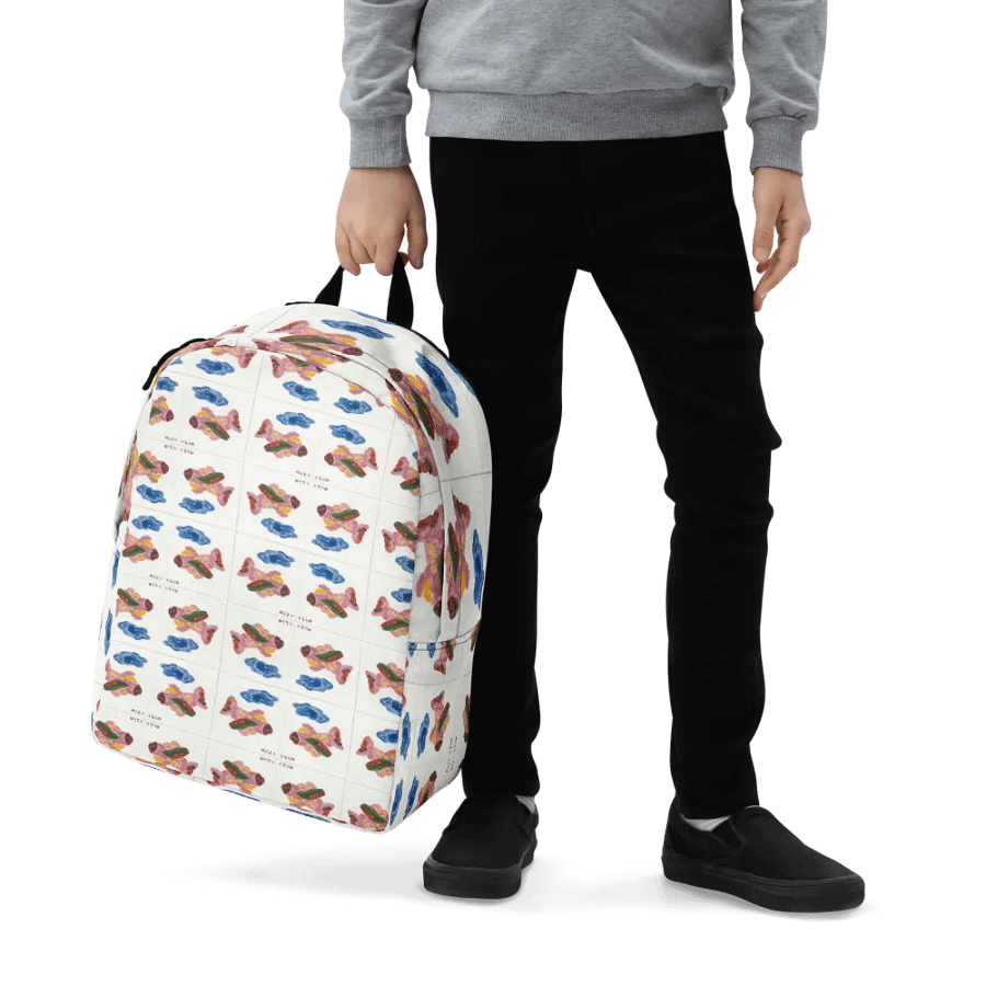 Kid Airplane (All-Over Print Minimalist Backpack) product image (3)
