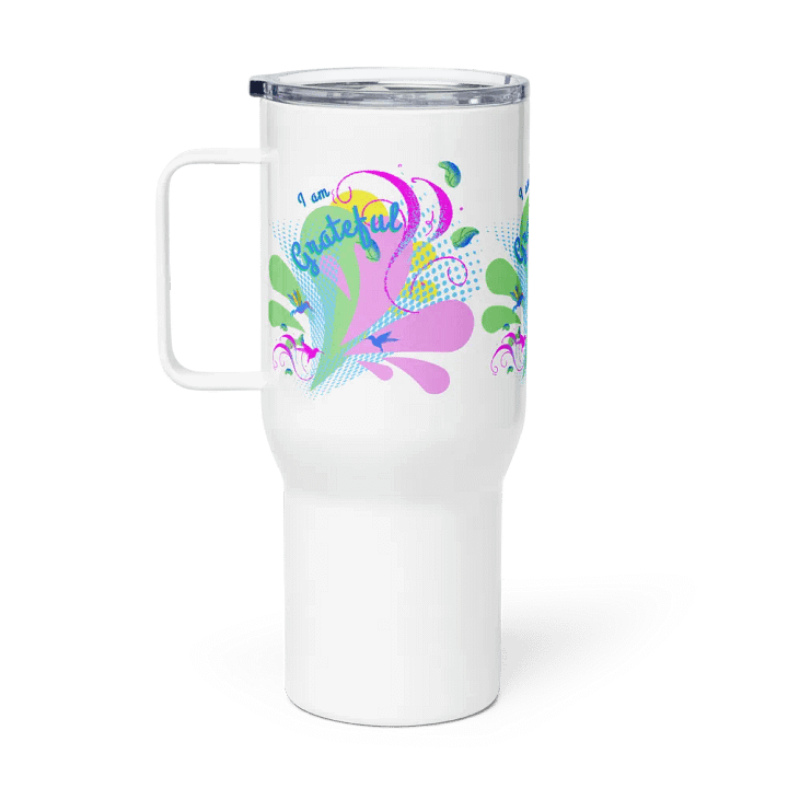 Grateful Floral Travel Mug for moms daughters friends product image (1)