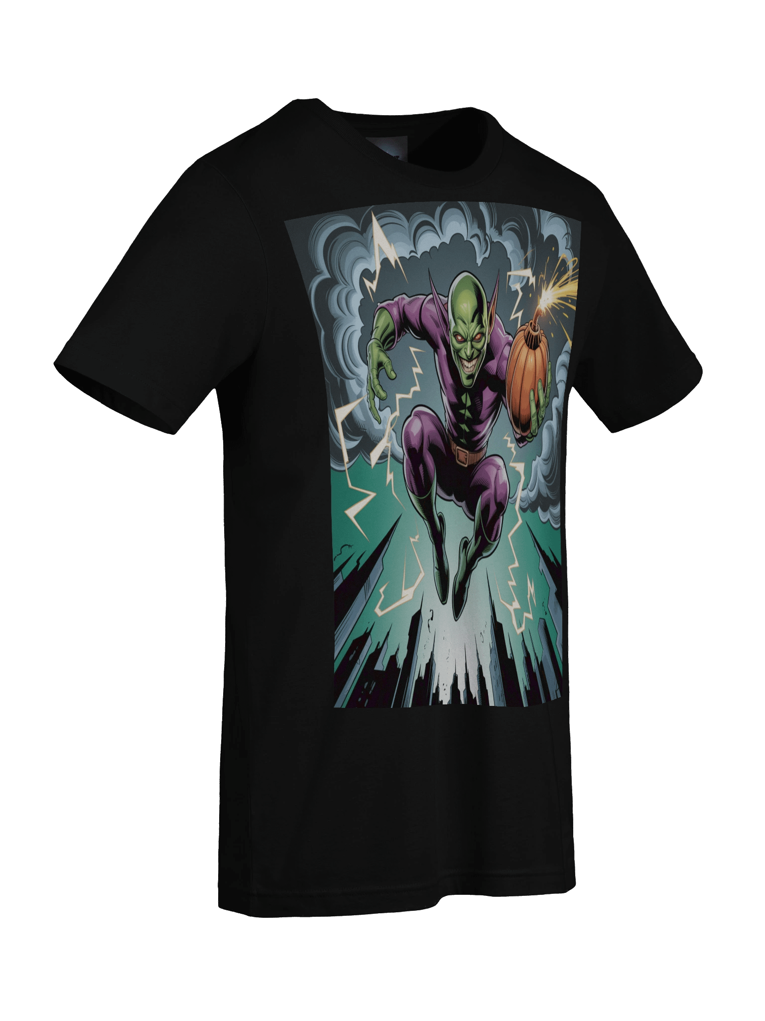 Green Goblin Pumpkin Peril Supersoft T-Shirt – Goblin's Ghoulish Blitz product image (9)