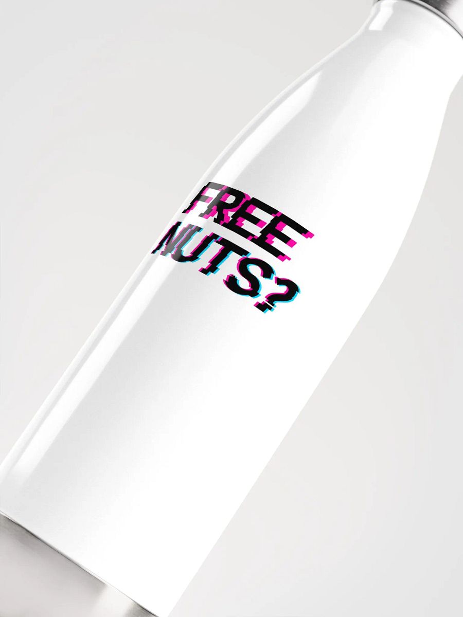 Free Nuts? White Stainless Steel Water Bottle product image (5)