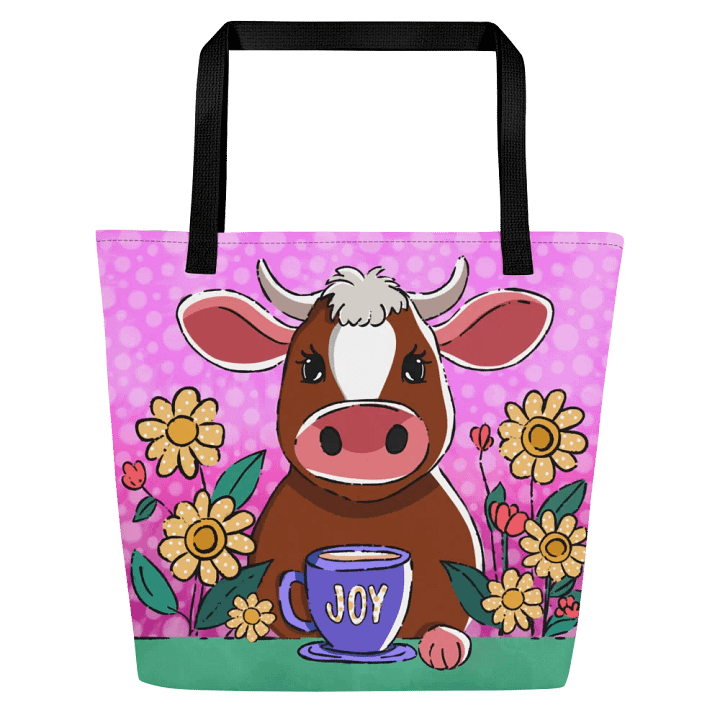 Cow Coffee Break Tote Bag product image (2)