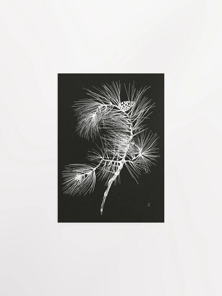Whimsical Pine Branch Poster - Pine Branch Dark product image (1)