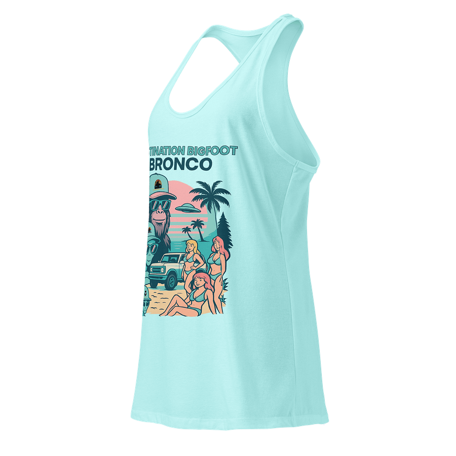 Destination Bigfoot Bronco Best Friend's Next Level Women's Racerback Tank Top (Multi Color Options) product image (8)
