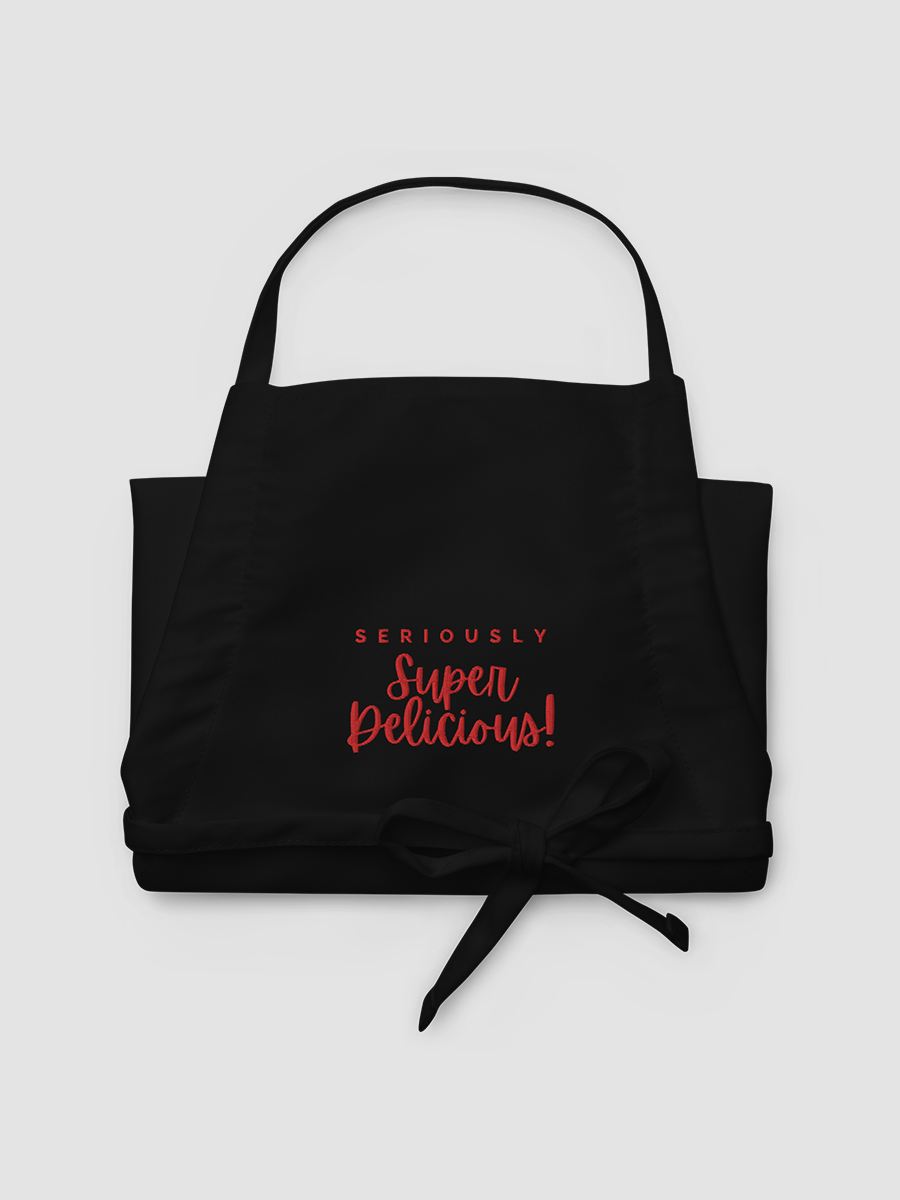 Super Delicious Embroidered Cooking Apron (Red) product image (1)