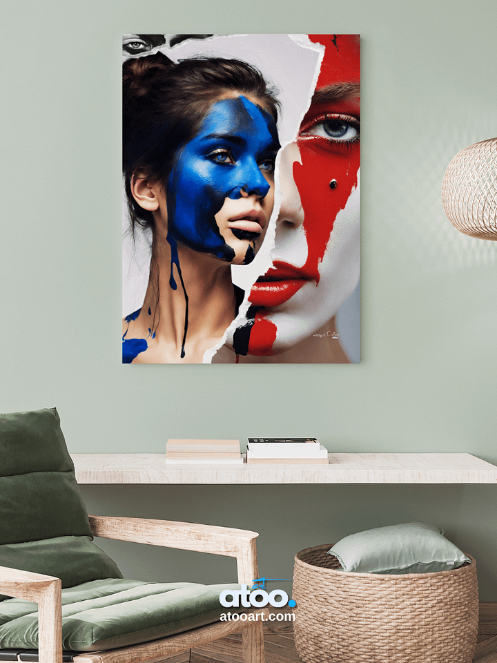 Living in Colors | Blue, red and beyond... | Collage Wall Art product image (2)