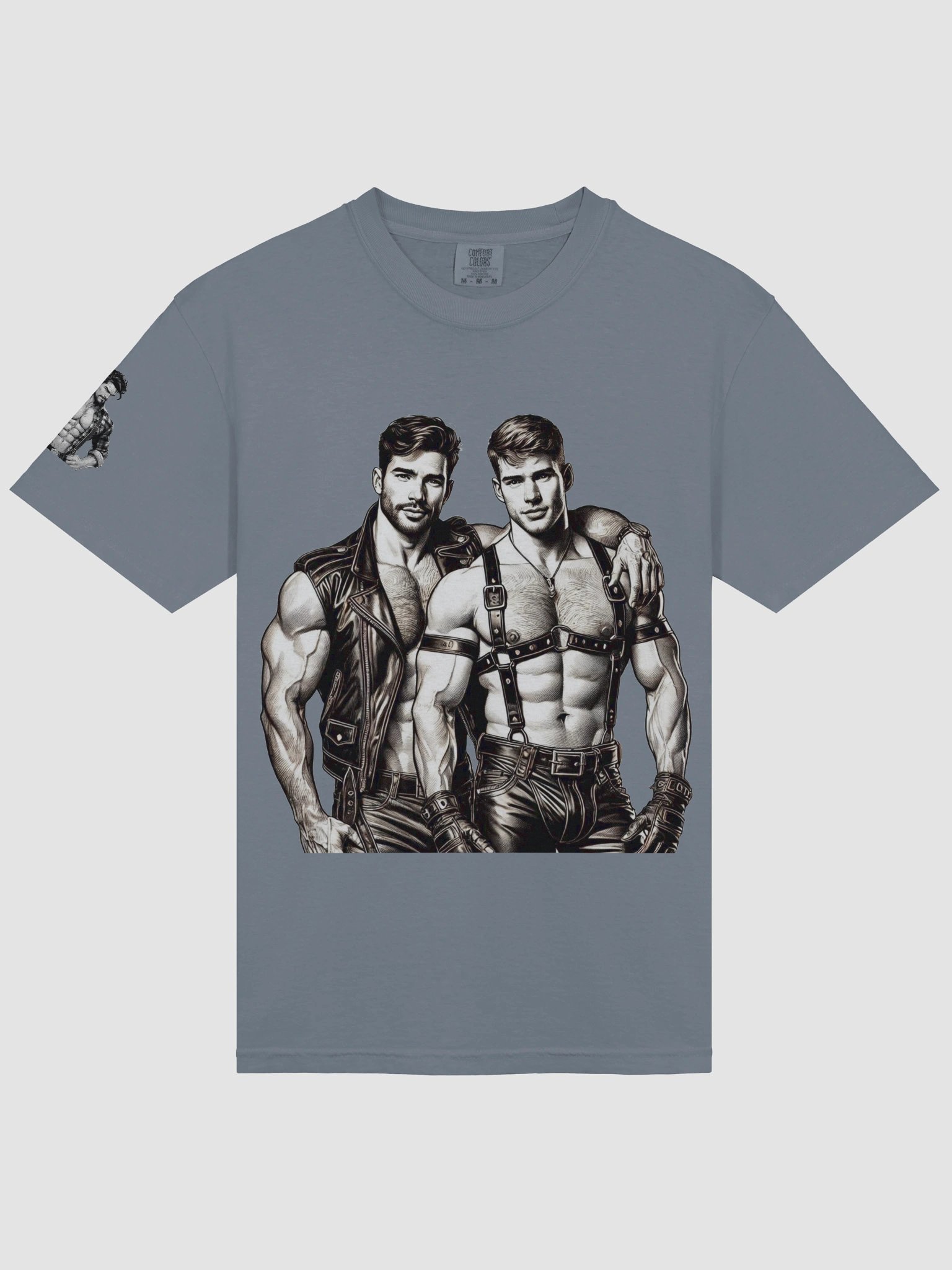 Gay Leather Bar Pride "Hank & Joe" San Francisco Pride Graphic Design T Shirt product image (32)