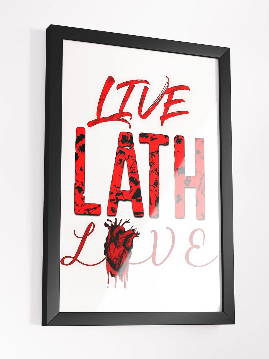 Framed Matte Poster Live Lath Love product image (3)
