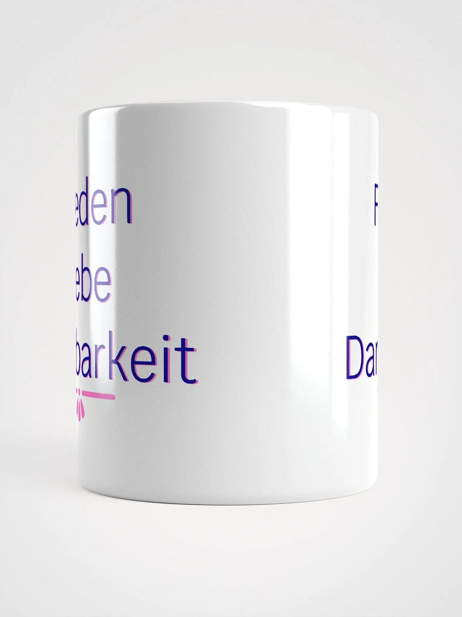 Frieden Liebe Dankbarkeit Navy and Pink Ceramic Mug product image (10)