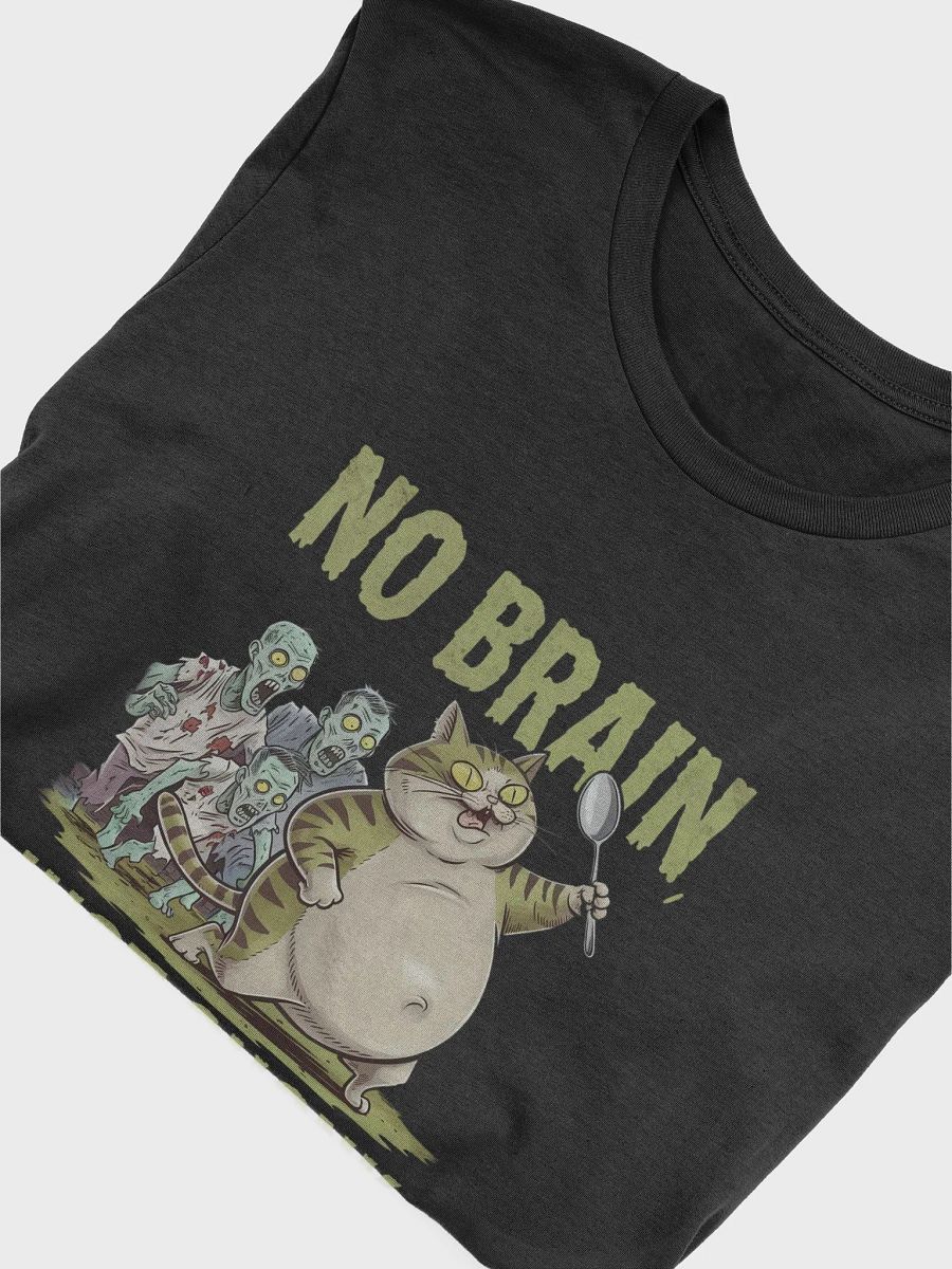 No Brain Zombie Cat T-Shirt product image (50)