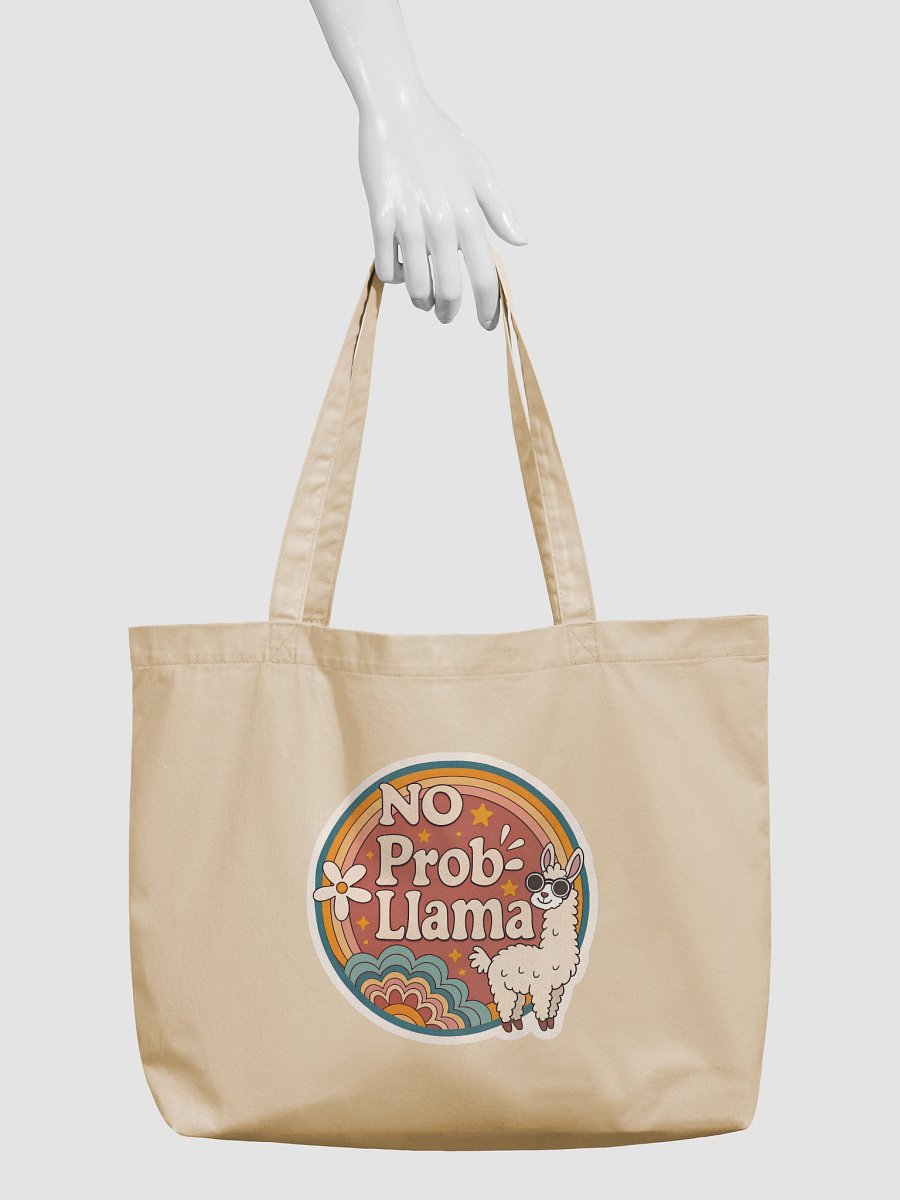 Retro 'NO Prob-Llama' Organic Tote product image (3)