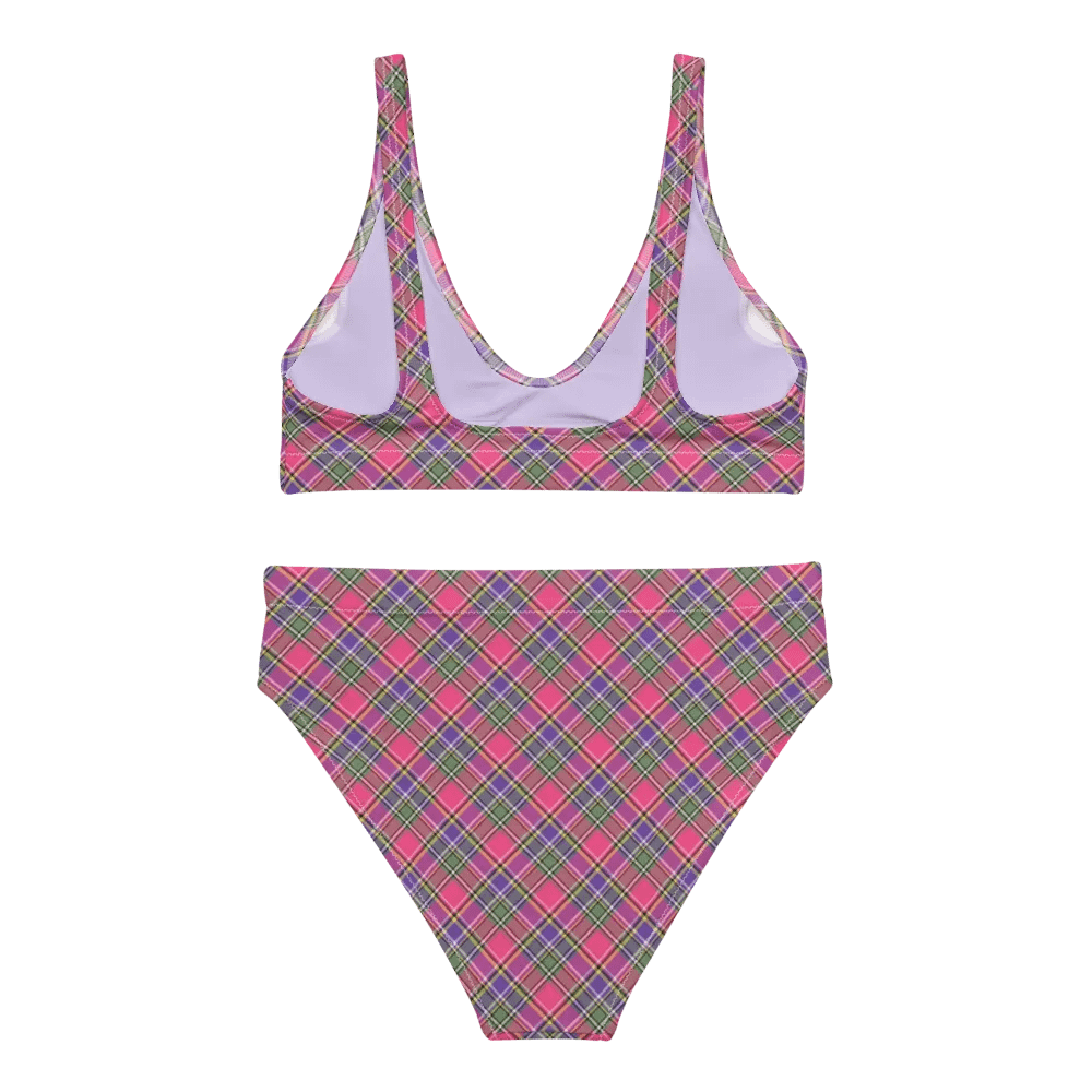 Pink and Purple Vintage Plaid Bikini product image (4)