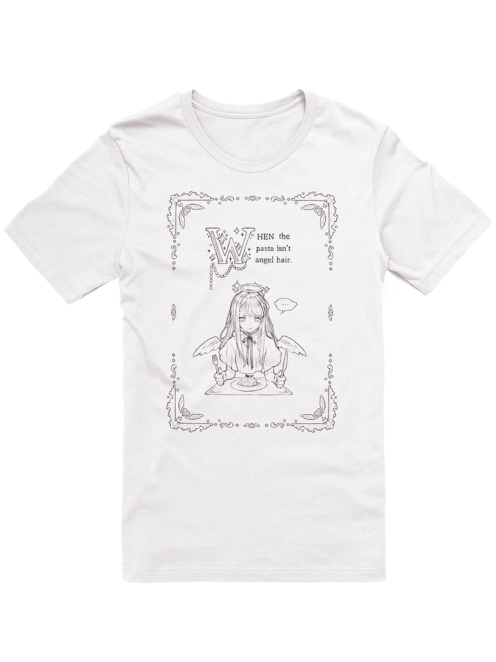 angel hair pasta // black tee product image (1)