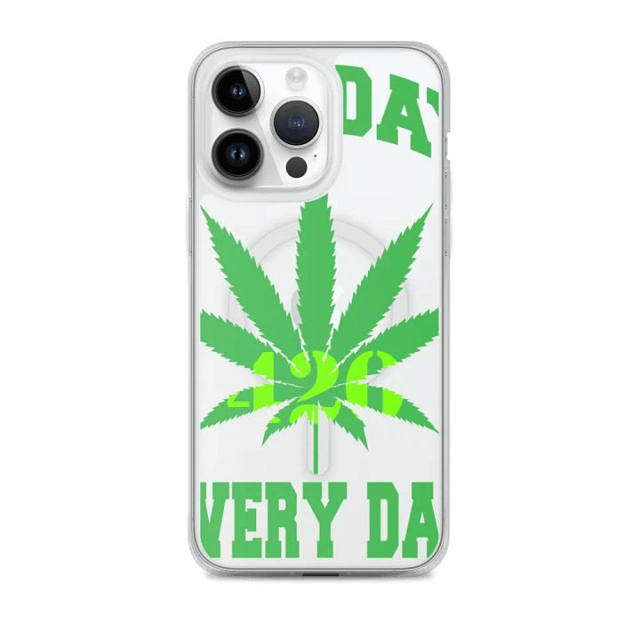 420 - Cannabis Leaf | MagSafe® iPhone® Clear Case product image (1)