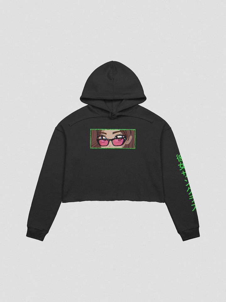Anime Shades Crop Hoodie (Lime) product image (1)
