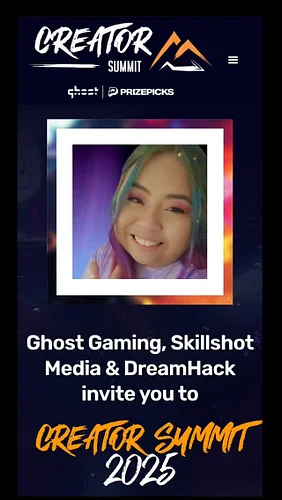 I am super excited to announce that I was invited to #CreatorSummit2025  Huge thanks to @ghostgaming @skillshotmedia ! See yo...