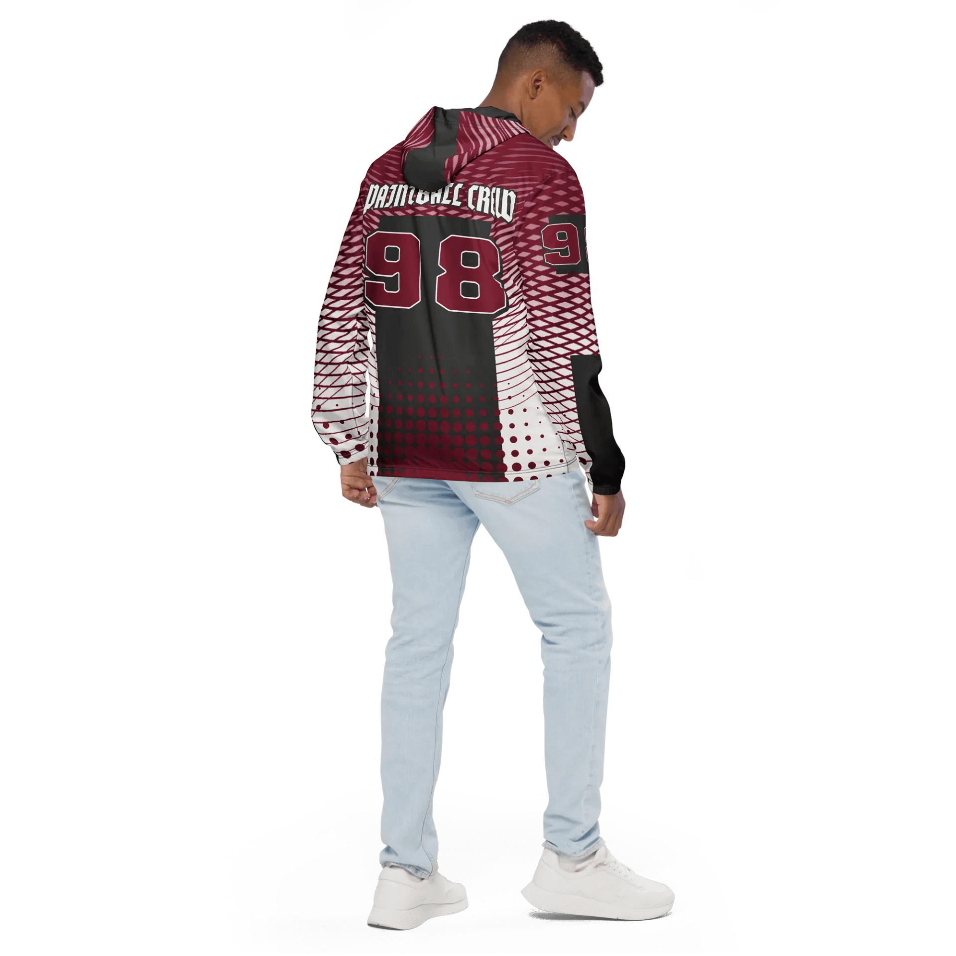 Avalanche raid windbreaker, read and white product image (4)