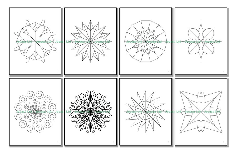 100 Geometric Mandala Coloring Pages | PDF | Digital File | Series GM2025 Vol. 4 product image (3)