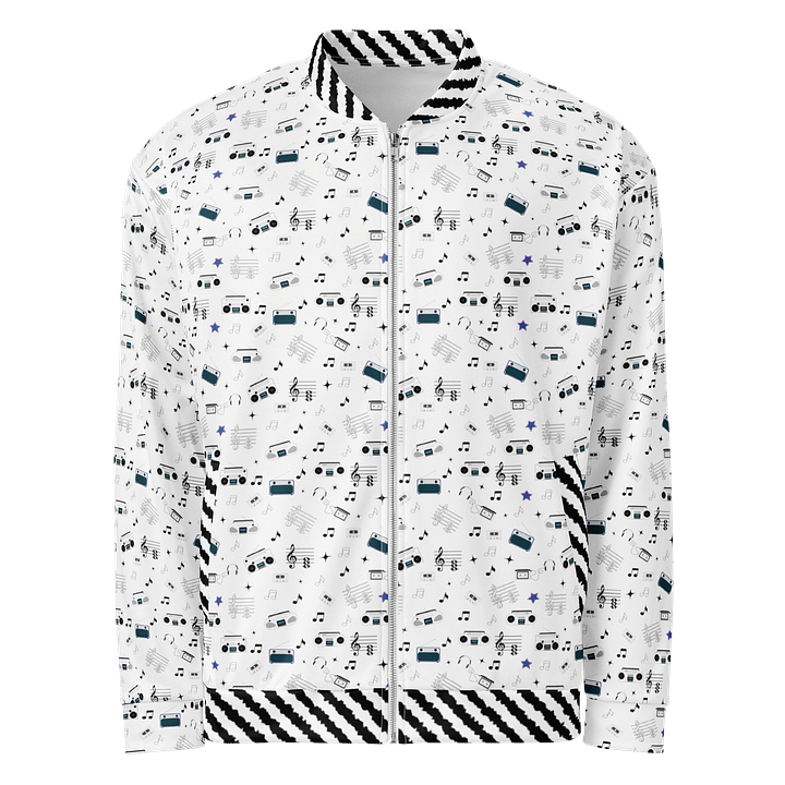 Rewind & Replay – Retro Scribble All-Over Bomber Jacket product image (1)
