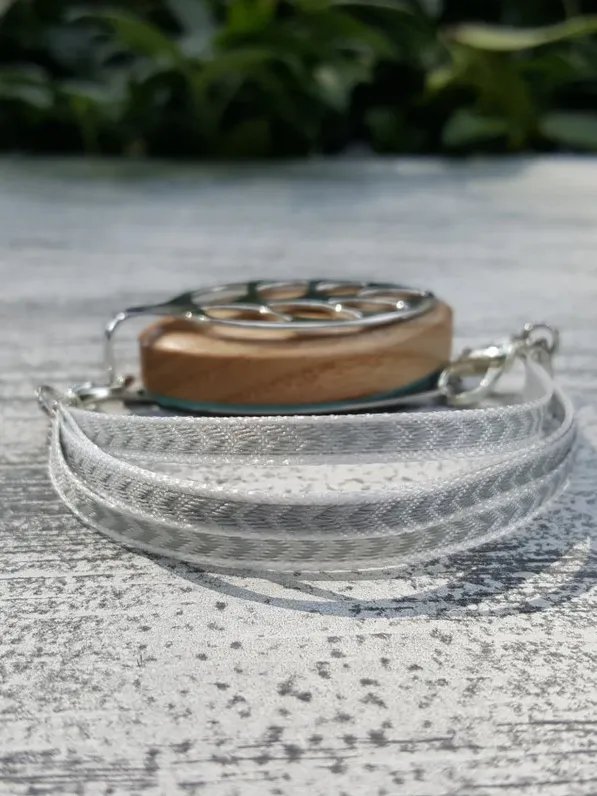 Chevron Triple Linen Bracelet | Handmade Accessory for Bellabeat Leaf Urban & Ivy product image (1)