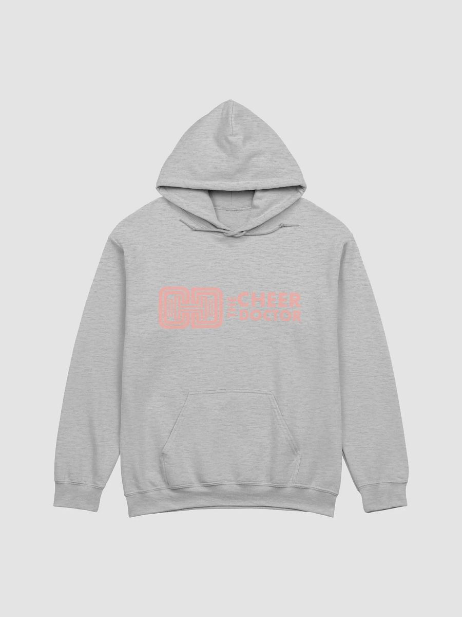 The Cheer Doctor Gildan Classic Grey Hoodie Pink Logo product image (1)