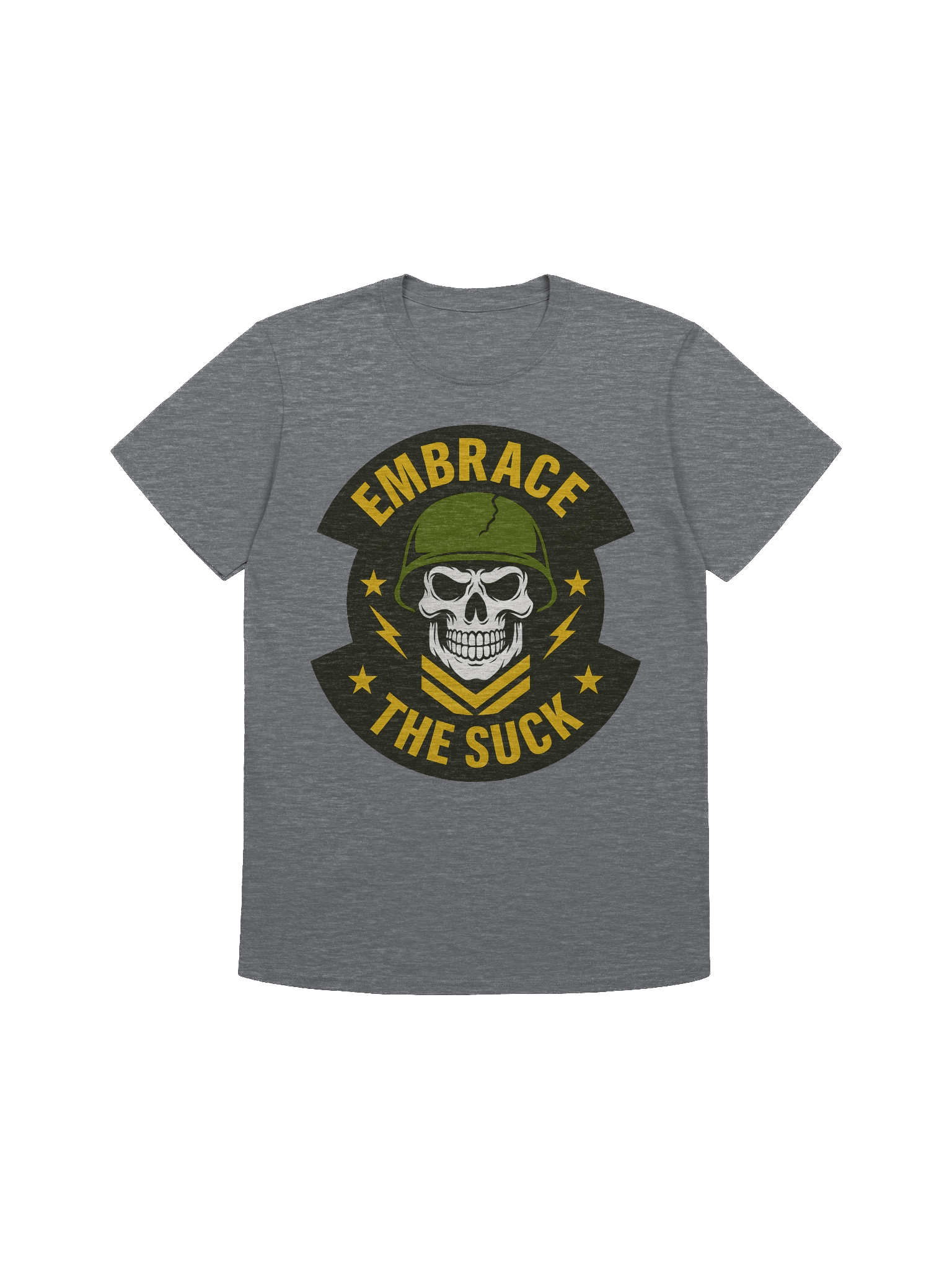 Embrace the Suck Military Patch T-Shirt | Army Skull Helmet Design product image (10)