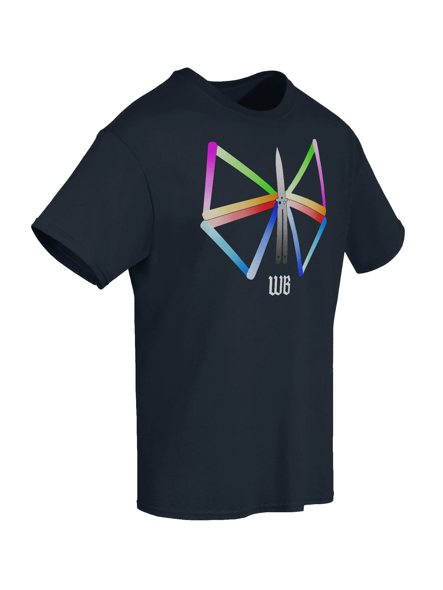 Rainbow Butterfly Knife T-Shirt product image (8)