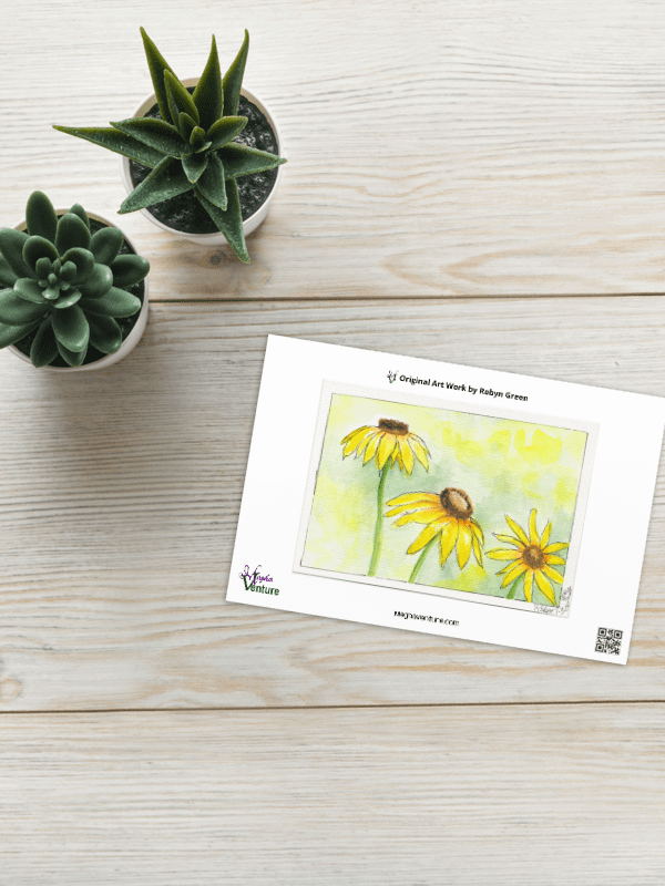 Yellow Cornflowers Blank Card product image (2)