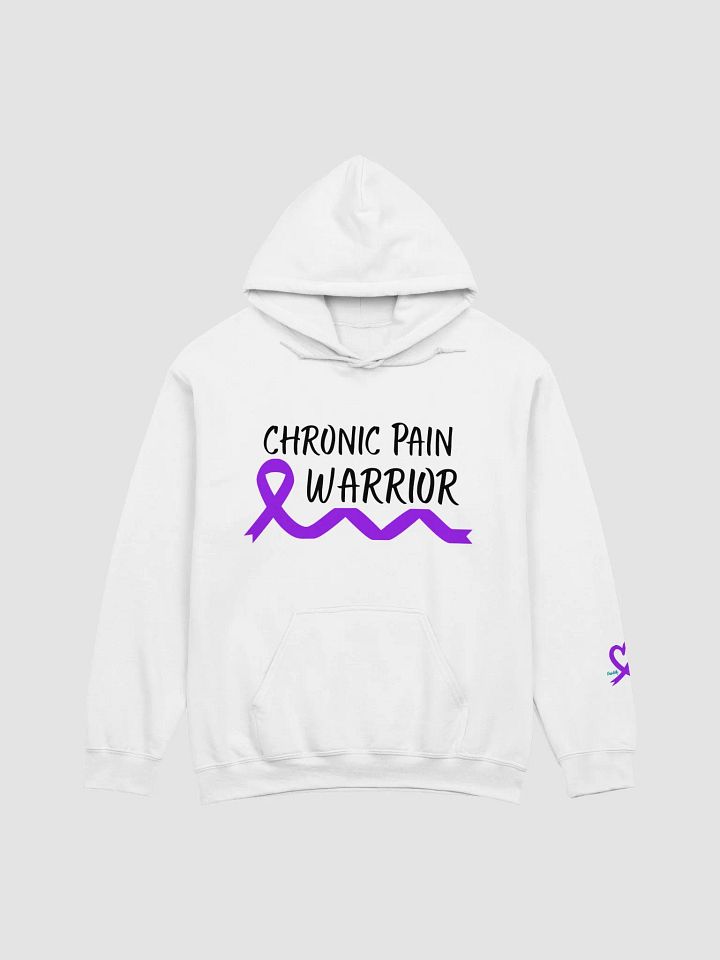 Chronic Pain Warrior Bottom Ribbon Hoodie- Black Print product image (1)