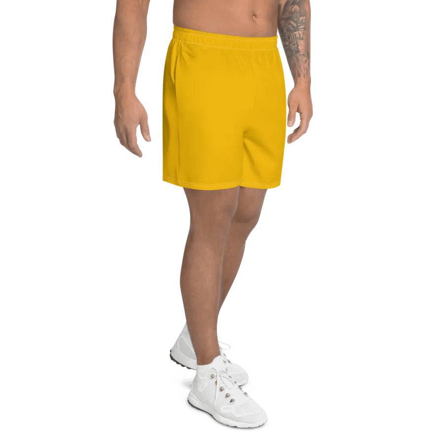 Plain Color Amber Color Athletic Long Shorts product image (4)
