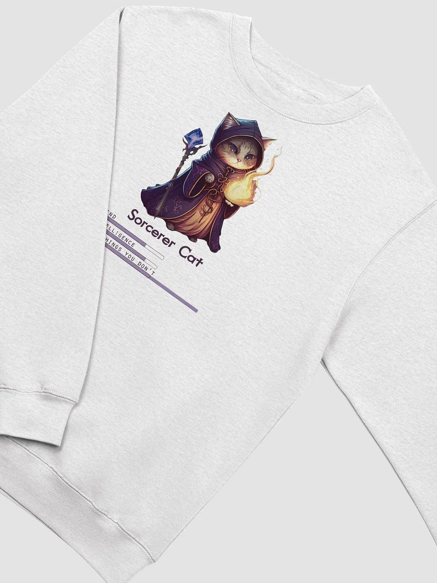 RPG Sorcerer Cat Unisex Crewneck Sweatshirt for gamers and cat lovers product image (9)