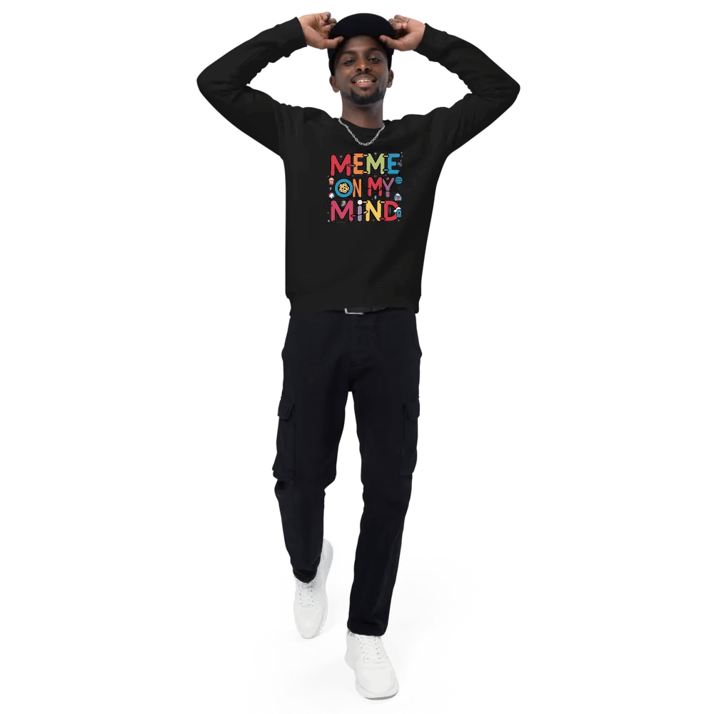 Meme On My Mind Organic Raglan Sweatshirt product image (11)